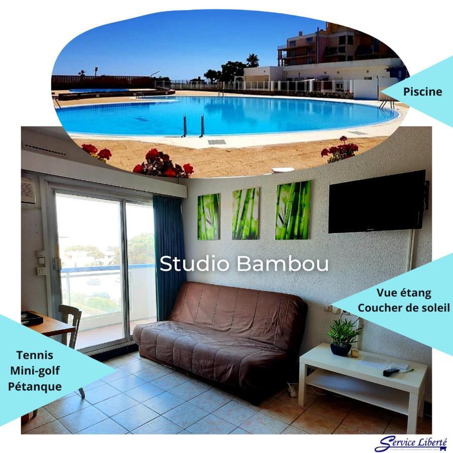 Studio Bambou - Piscine - Acces Direct A La Plage - Lydia Playa Apartment Le Barcares Ngoại thất bức ảnh